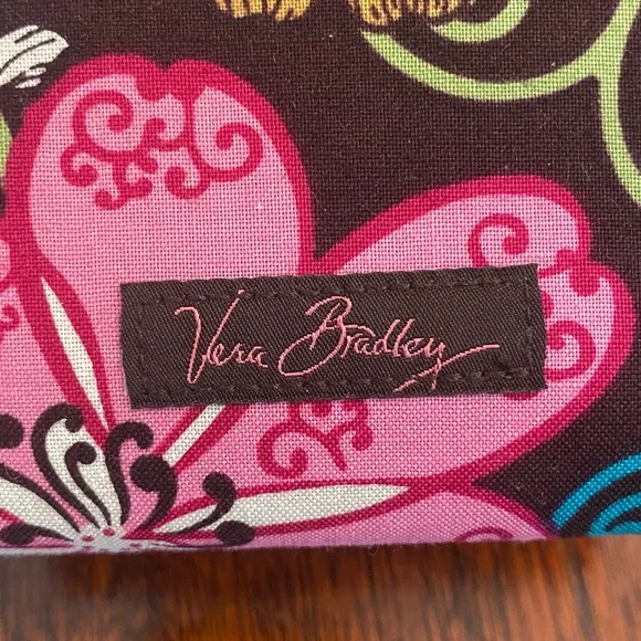 Vera Bradley Brown Pink Floral Travel Jewelry Box Case - Picture 3 of 7